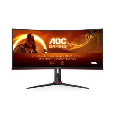 Monitor AOC LCD 34" curved, VA, 4ms, 180 Hz