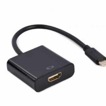Gembird USB Type-C to HDMI adapter cable, 4K@30Hz, 15 cm, black