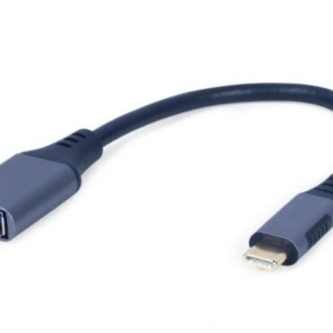 Gembird USB Type C to OTG USB A Female adapter, space grey