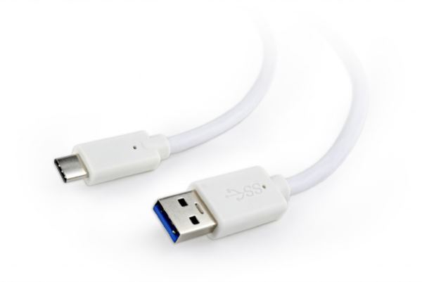 Gembird USB 3.0 AM to Type-C cable (AM CM), 1m, white