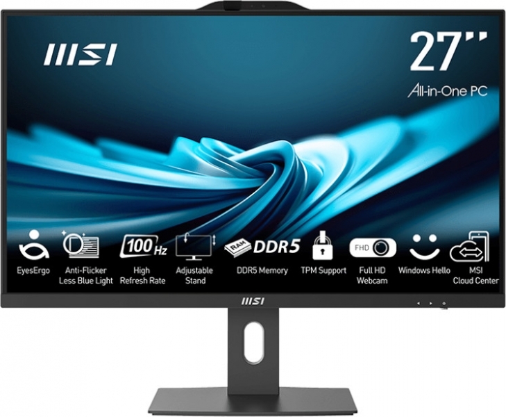 All-in-one MSI PRO AP272P 14M-886XEU i7 / 16GB / 1TB SSD / 27" FHD IPS 100Hz / Windows 11 Home / black - adjustable stand