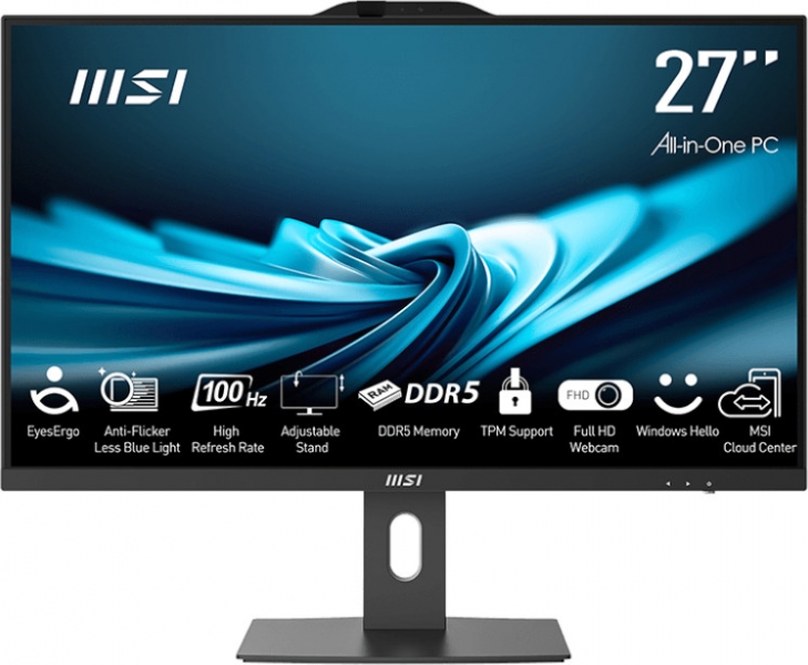 All-in-one MSI PRO AP272P 14M-886XEU i7 / 16GB / 1TB SSD / 27" FHD IPS 100Hz / NoOS / black - adjustable stand