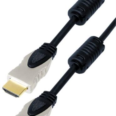 Transmedia HDMI cable metal plugs gold contacts, 1m, black