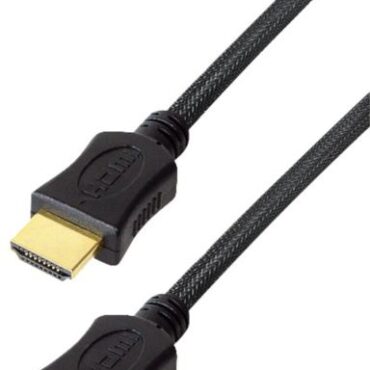 Transmedia High Speed HDMI braided cable with Ethernet 2m gold plugs, 4K
