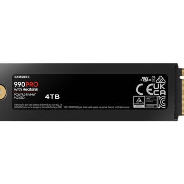 Samsung 990 PRO SSD Heatsink 4TB M.2NVMe, MZ-V9P4T0CW