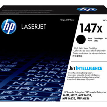 HP 147X Black LaserJet Toner Cartridge, W1470X