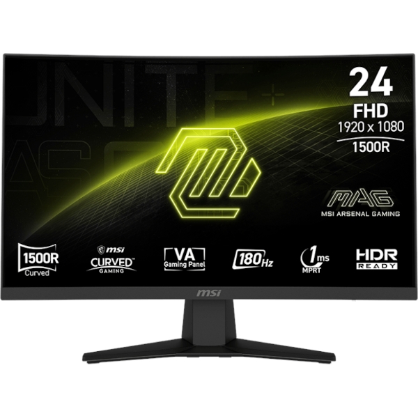 Monitor MSI MAG 244C / 23.6" / FHD / VA / 180Hz / 1ms (MPRT) / curved / black