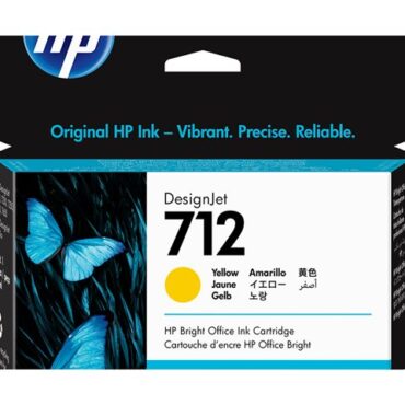 HP 712 29-ml Yellow DesignJet Ink, 3ED69A