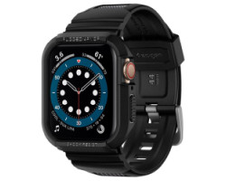 Spigen Rugged Armor Pro, zaštitna maska s remenom za Apple pametni sat, crna - Apple Watch 8/7 (45mm)/SE 2022/6/SE/5/4 (44mm) - Slika 6