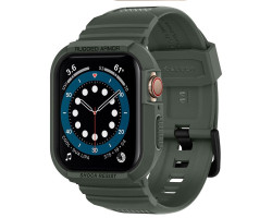 Spigen Rugged Armor Pro, zaštitna maska s remenom za Apple pametni sat, zelena - Apple Watch 8/7 (45mm)/SE 2022/6/SE/5/4 (44mm) - Slika 6