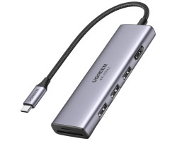 UGREEN 6-portni USB-C HUB 3xUSB-A 3.0, 1xHDMI 4K 60Hz, 1xSD, 1xTF, sivi - Slika 7