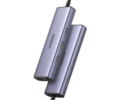 UGREEN 6-portni USB-C HUB USB-C 3×USB-A 3.0, 1×HDMI,1×RJ45,1×USB-C PD, sivi - Slika 9