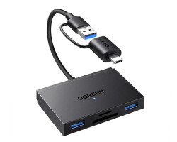 UGREEN 4-portni USB-C/A HUB 2xUSB-A, 1xSD, 1xTF, sivi - Slika 11