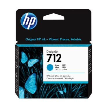 HP 712 29-ml Cyan DesignJet Ink, 3ED67A