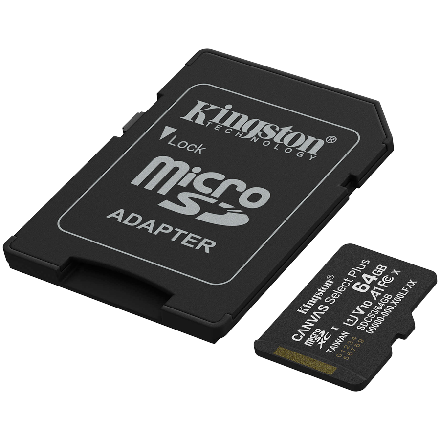 Kingston 64GB microSDXC Canvas Select Plus Gen3 100MB/s A1 Card + Adapter, SDCS3/64GB - Slika 2