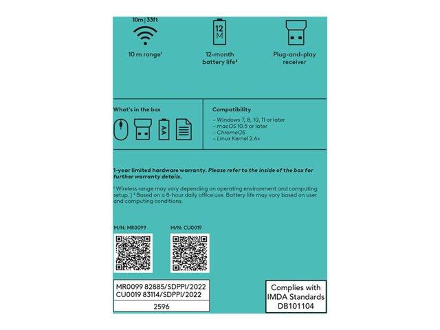 Logitech M171 Wireless Mouse - BLUEGREY, 910-006866 - Slika 6