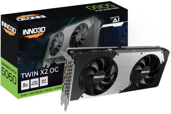 INNO3D GeForce RTX 5060 TWIN X2 OC, 8GB GDDR7