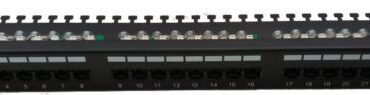 Masterlan patch panel 19" 24xRJ45, Cat6, 1U, with tie bar, black