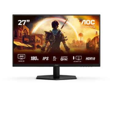 Monitor AOC Q27G42XE, 27'', QHD IPS, 180Hz, HDMI, DP, zvuč