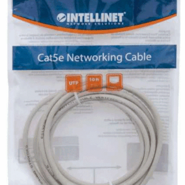 Intellinet Cat5e, CCA, U/UTP, PVC, RJ45, 3m, sivi