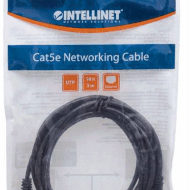 Intellinet Cat5e, CCA, U/UTP, PVC, RJ45, 3m, crni