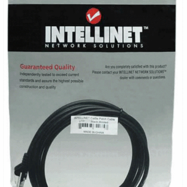Intellinet Cat5e, CCA, U/UTP, PVC, RJ45, 15m, crni