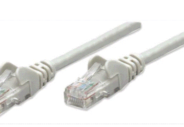 Intellinet Cat5e, CCA, U/UTP, PVC, RJ45, 20m, sivi