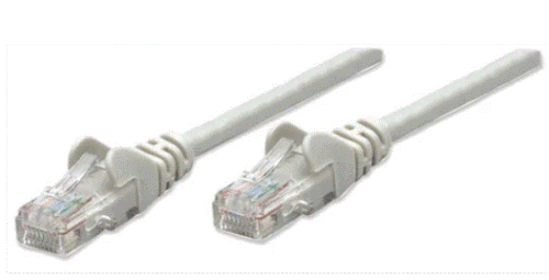 Intellinet Cat5e, CCA, U/UTP, PVC, RJ45, 20m, sivi
