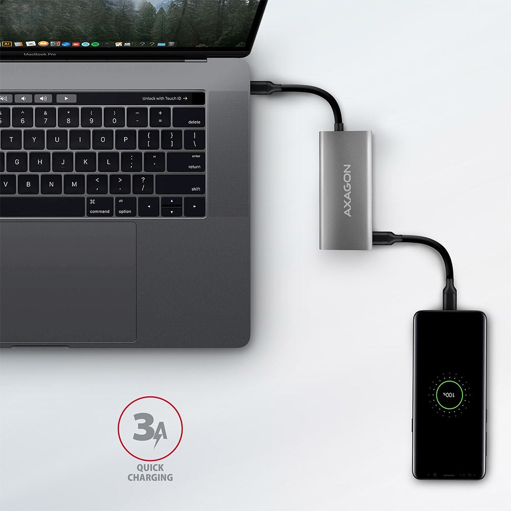 USB HUB Axagon HMC-4G2 2xUSB3.2 Gen 2, 2xUSB-C - Slika 4