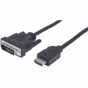 Manhattan kabel HDMI - DVI (24+1) M/M, 1.8m, crni