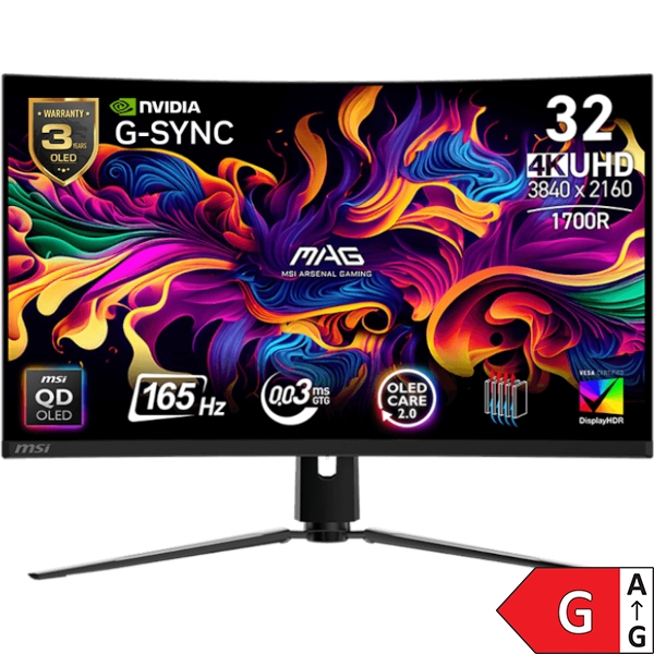 Monitor MSI MAG 321CUP QD-OLED 31.5" / UHD / 165Hz / 0,03ms MPRT / black - adjustable stand - PD 15W - Slika 7