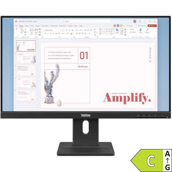 Monitor Lenovo ThinkVision E24-40 23,8" / WLED / IPS / 100Hz / 4ms / black - adjustable stand - Slika 10