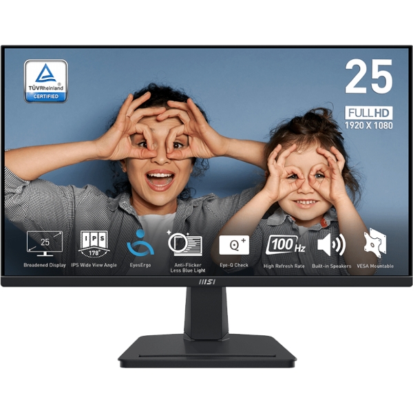 Monitor MSI PRO MP251 / 24.5″ / FHD / IPS / 100Hz / 1ms (MPRT) / black