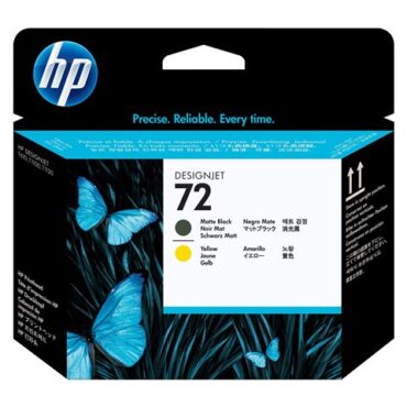 HP 72 Printhead black matte and yellow, C9384A