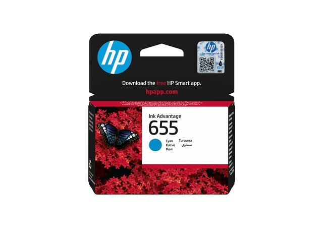 HP 655 ink cartridge cyan 600p, CZ110AE#BHK