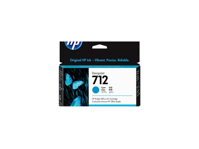 HP 712 29-ml Cyan DesignJet Ink, 3ED67A