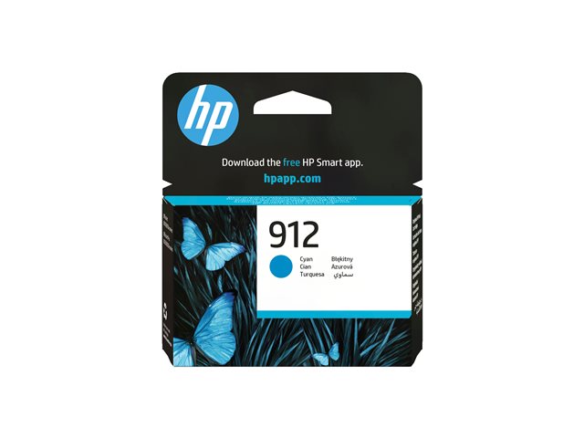 HP 912 Cyan Ink Cartridge, 3YL77AE#BGX