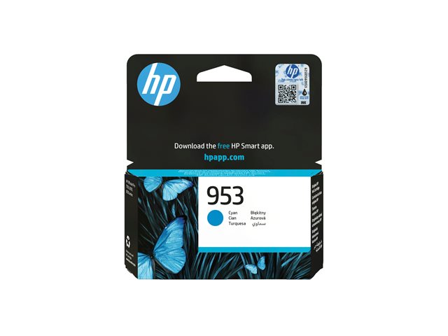 HP 953 Ink Cartridge Cyan, F6U12AE#BGX