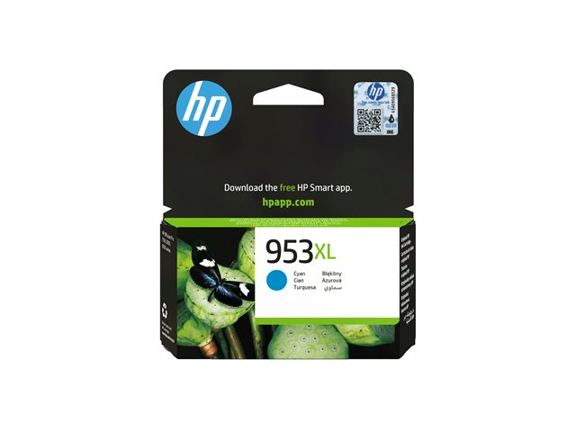 HP 953 XL Ink Cartridge Cyan, F6U16AE#BGX