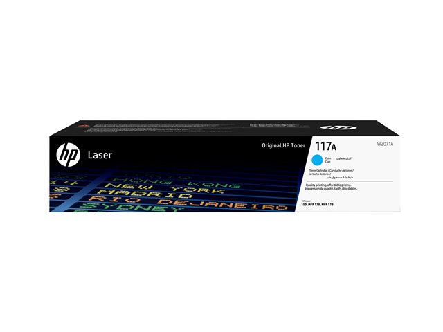HP 117A Cyan Laser Toner Cartridge, W2071A