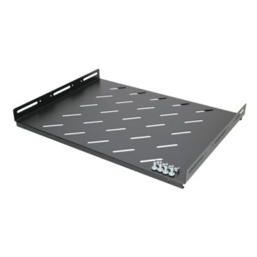 Extralink 1U 350mm Fixed shelf, 19", 490x360mm, for 600mm depth cabinets, Black