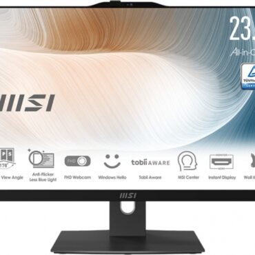 All-in-one MSI Modern AM242TP 1M-2021XEU Core 5 / 16GB / 512GB SSD / 23.8" FHD / Touch / NoOS / black - adjustable stand