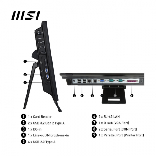 All-in-one MSI PRO AP162T ADL-042XEU Intel N100 / 8GB / 256GB SSD / 15.6" FHD / Windows 11 Pro / black - Slika 8