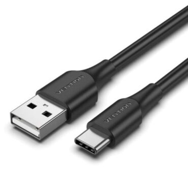 Vention USB 2.0 A Male to C Male 3A Cable 2m, Black