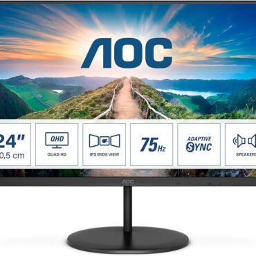 Monitor AOC Q24V4EA 23,8", QHD, HDMI, DP, 100Hz, zuvč.