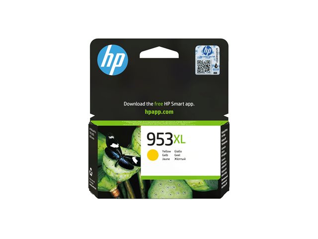 HP 953 XL Ink Cartridge Yellow, F6U18AE#BGX