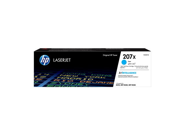 HP 207X Cyan LaserJet Toner Cartridge, W2211X
