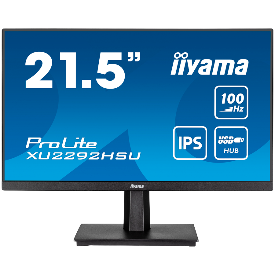 Monitor Iiyama LED XU2292HSU-B6 21.5″ IPS 1920×1080 100Hz 16:9 1000:1 250cd 0.4ms HDMI DP USB Hub 3.2 Gen 1 Tilt 3y, XU2292HSU-B6