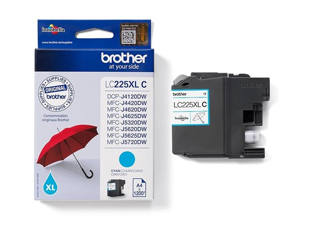 Brother LC225XLC ink cyan 1200pages, LC225XLC