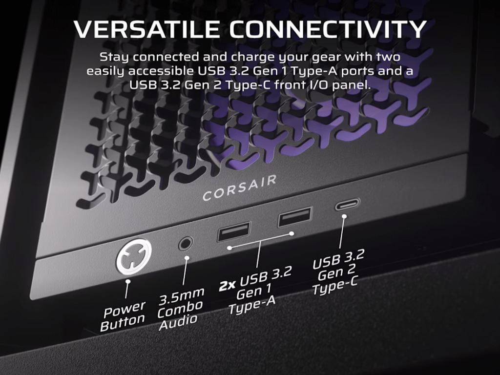 Kućište Corsair Frame 4000D ARGB, BlackMid-Tower, 3x RS120 ARGB ventilatora - Slika 8